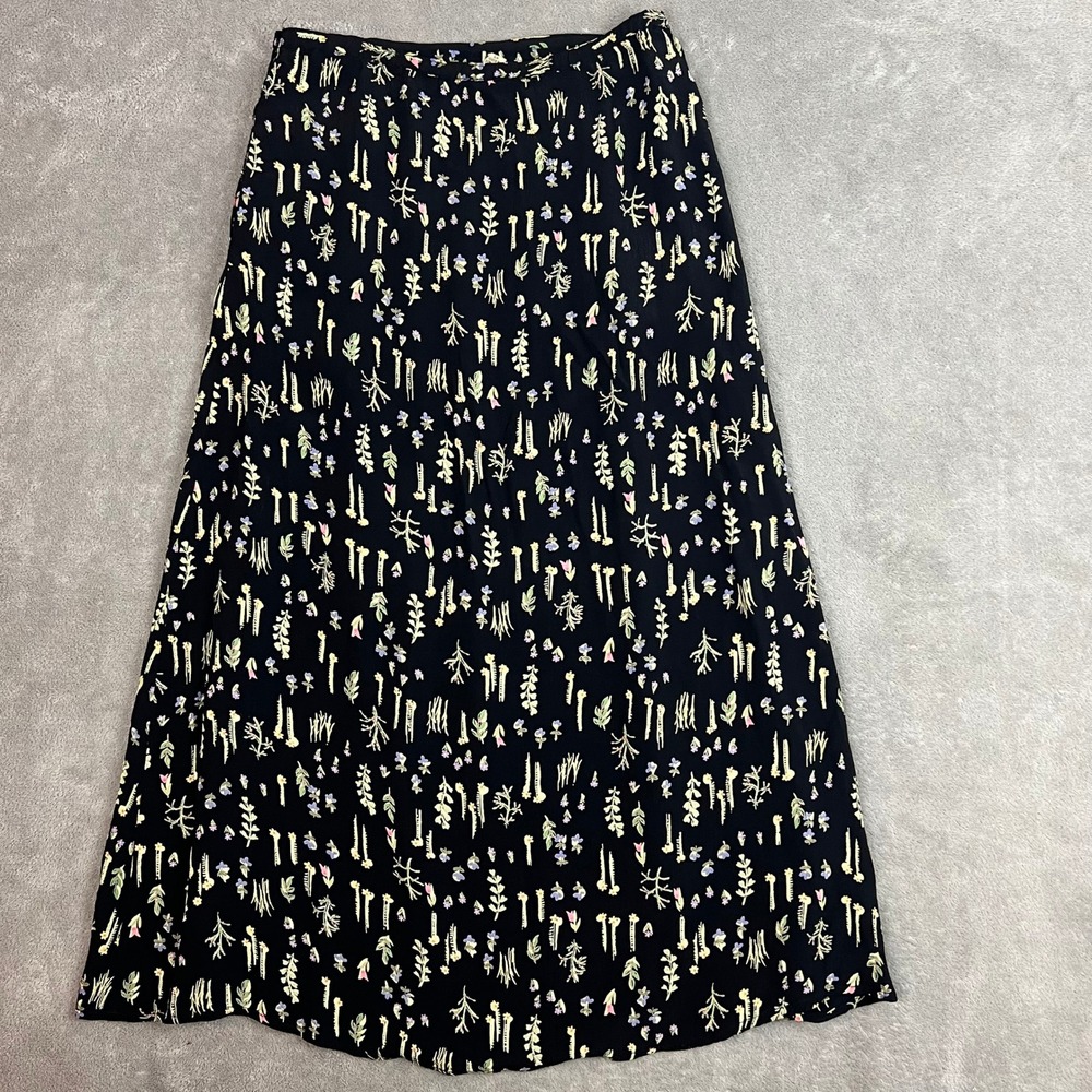 Vintage Y2K Midi Skirt Womens M/L Asymetrical Polka Dot Ruffle Coquette
